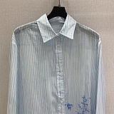 Dioriviera Long Blouse White and Navy Blue