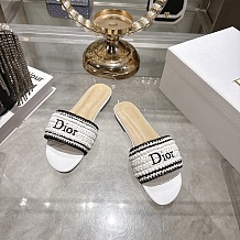 Dioriviera Dior Woven Slide in White