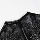 Lace Dress with Cape