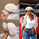 Women's Leather Brim Buckle  Beret Cap