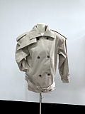 Double-Breasted Belted Trench Coat
