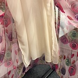 D&G Romantic Rose Print Chiffon Midi Dress with Smocked Neck