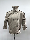 Double-Breasted Belted Trench Coat