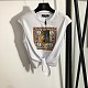 D&G Sicilian Maiolica Graphic Muscle Tee with Front Tie