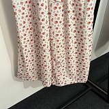D&G  Small Rose-print poplin Trousers in Multicolor