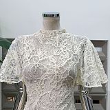 Lace Gown in White