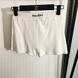 Ribbed Knit Logo Bralette & Boxer Shorts Set