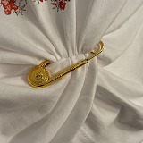 Baroque Graphic Tee with Safety Pin