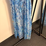 D&G  Blue Floral Chiffon Midi Dress