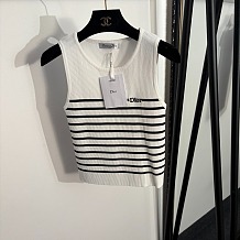 Dior Racerback Breton Stripe Knit Vest