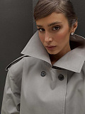 Double-Breasted Belted Trench Coat