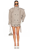Double-Breasted Belted Trench Coat