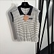Miu Miu Striped Sleeveless Polo Knit