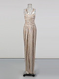 Pleated Corset Maxi Dress