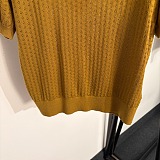 Miu Miu Pointelle Knit Short Sleeve Tee