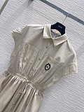 Dior Utility Cotton Shirtdress with Drawstring Waist