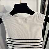 Dior Racerback Breton Stripe Knit Vest
