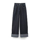 Denim Blue Straight Down Pants