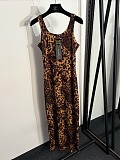 D&G Leopard Print Slip Maxi Dress