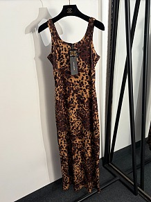 D&G Leopard Print Slip Maxi Dress