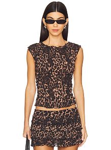 Leopard Print Open Back & Skort Set