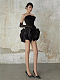 Lace Up Strapless Gown