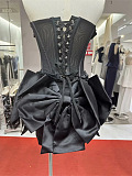 Lace Up Strapless Gown