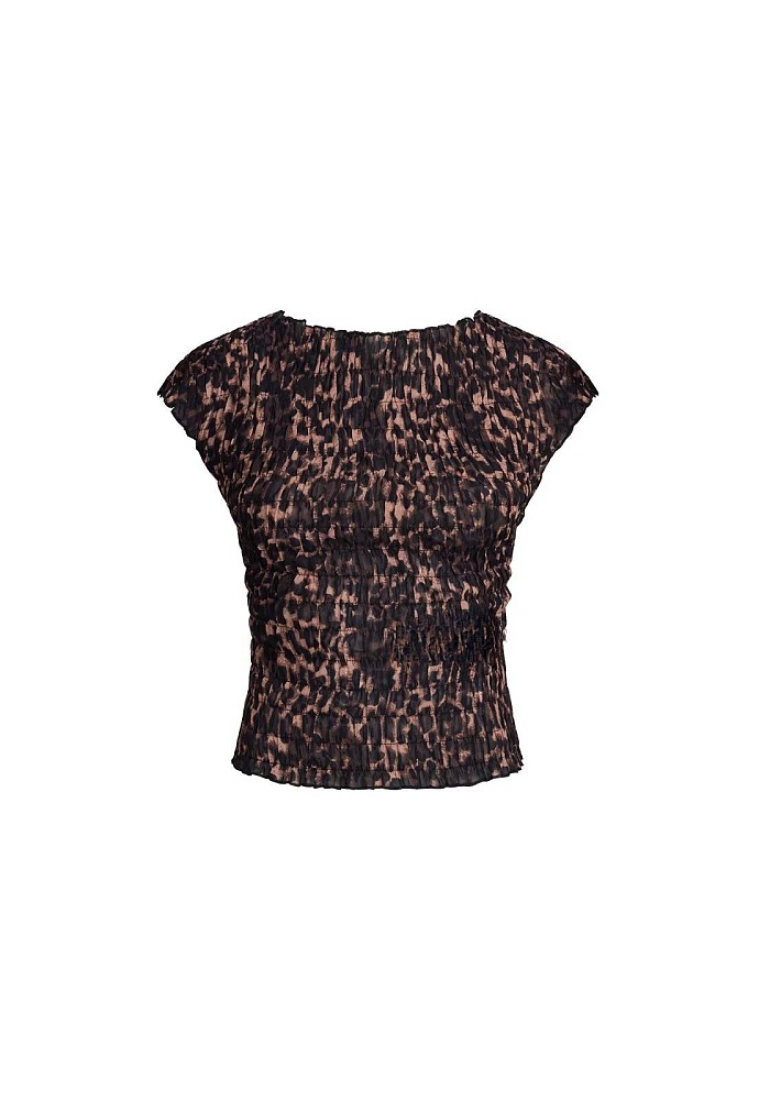 Leopard Print Open Back & Skort Set