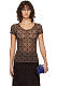 Marine Serre Moonogram Mesh Flock Fitted Top - Brown