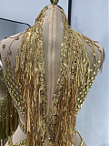 Rhinestone Fringes Luxe Party Dress