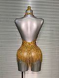 Gold Halter Bodysuit