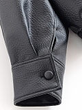 Cropped Cargo Leather Jacket
