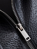 Cropped Cargo Leather Jacket
