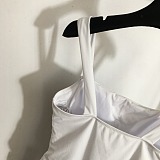 Chanel Minimalist Color-Block High-Leg One-Piece Swimsuit