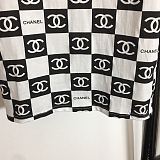 Chanel Bold Black & White Checkerboard Monogram Print T-Shirt