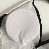 Chanel Elegant Quilted-Texture Halter Neck One-Piece Swimsuit