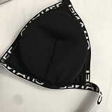 Chanel Sporty Chic Black Bikini Set with Logo-Print Elastic Bands