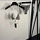 Chanel Monogram Stripe Tie-Side Bikini Set
