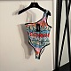 Chanel Asymmetric One-Shoulder Logo Swimsuit with Cut-Out Detail