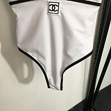 Chanel Sexy Deep V-Neck One-Piece Swimsuit