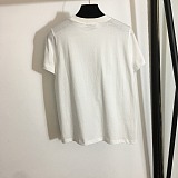 Chanel Luxury White Crewneck T-Shirt with Pearl-Embellished Logo Lettering