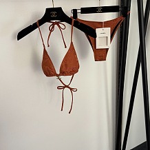 Chanel Timeless Terrakotta Triangle Bikini Set