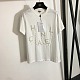 Chanel Luxury White Crewneck T-Shirt with Pearl-Embellished Logo Lettering
