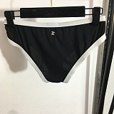 Chanel Classic Contrast-Bandeau Bikini Set with High-Cut Bottoms