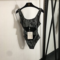 Chanel Classic CC Monogram Cut-Out One-Piece Swimsuit