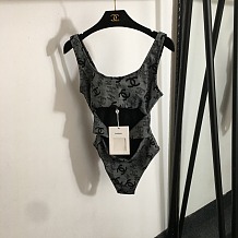 Chanel Classic CC Monogram Cut-Out One-Piece Swimsuit