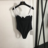 Chanel Classic Monochromatic Bustier One-Piece Swimsuit