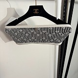 Chanel Monogram Stripe Bandeau Bikini Set