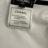 Chanel Two-Tone Textured White Bikini Set with Double Straps