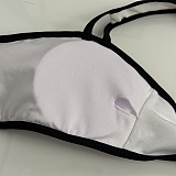 Chanel Two-Tone Textured White Bikini Set with Double Straps